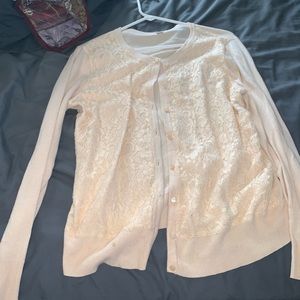 Lace front cardigan